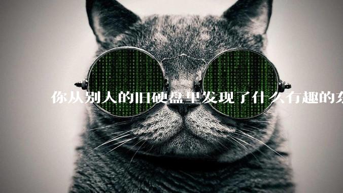 你从别人的旧硬盘里发现了什么有趣的东西？